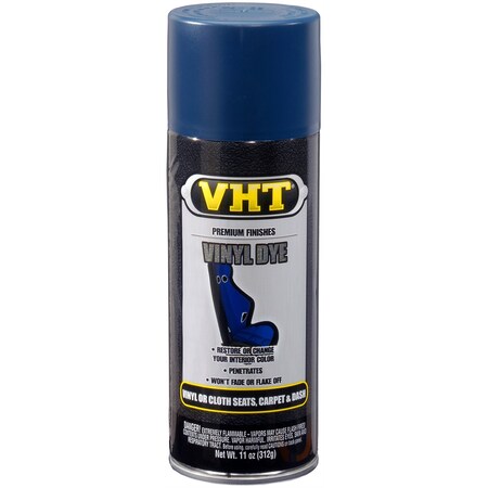 Krylon VHT Vinyl Dye, Dark Blue Satin, 11oz Can, for Upholstery, Seats, Trim and Carpeting SP950